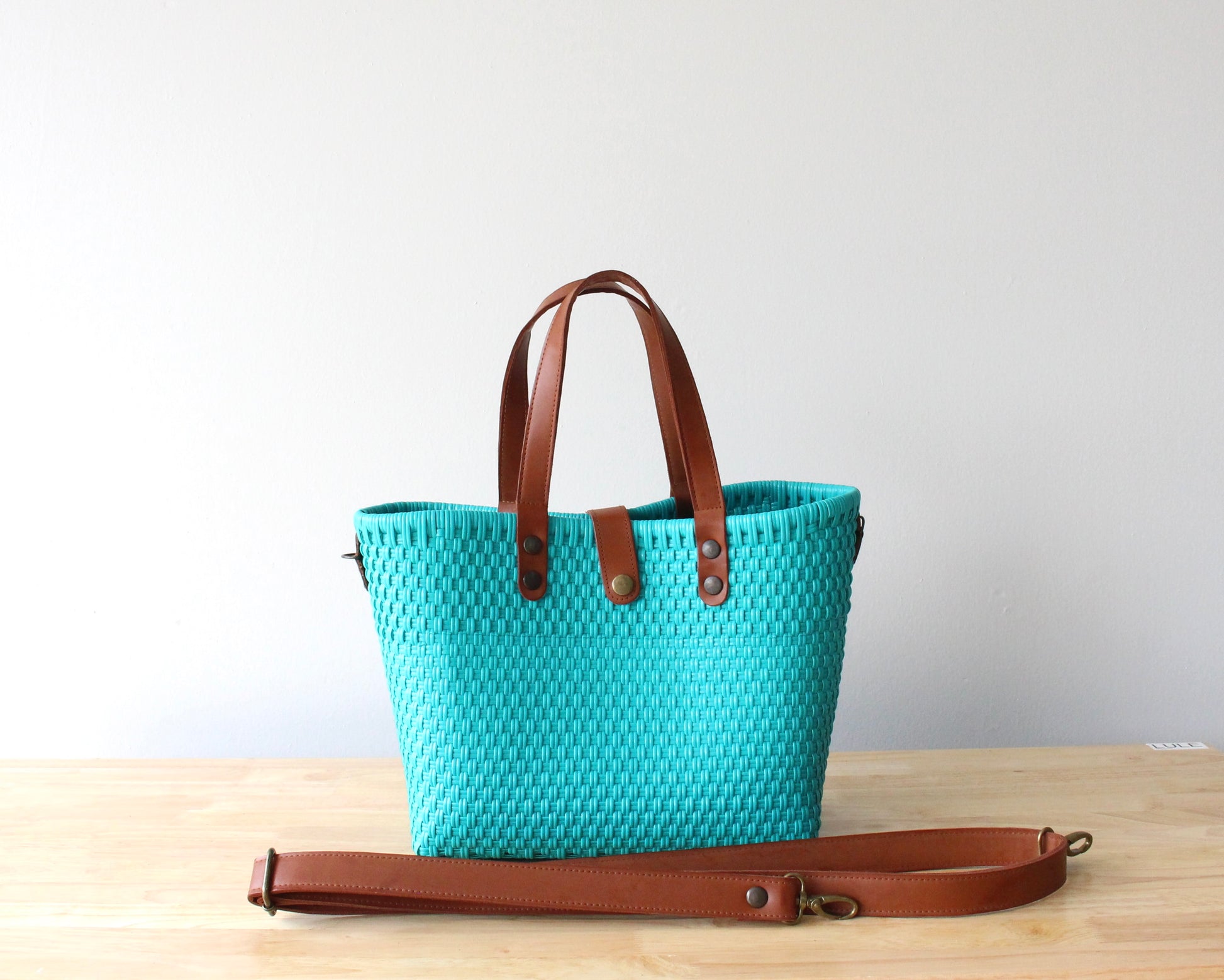 Woven upcycled tote