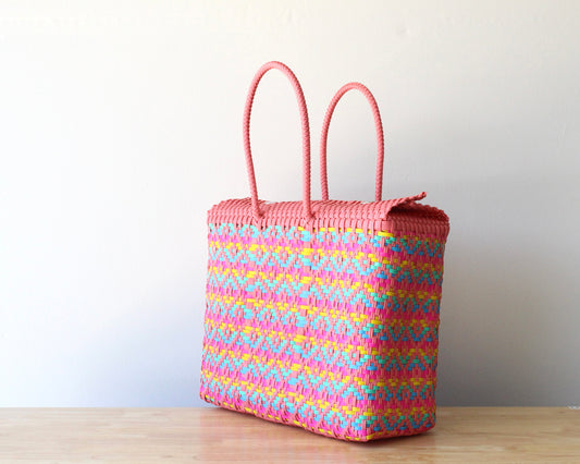 Coral & Colors Artisan Basket by MexiMexi