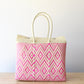 Beige & Pink Artisan Basket by MexiMexi