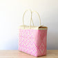 Beige & Pink Artisan Basket by MexiMexi