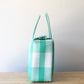 Aqua Plaid Artisan Basket by MexiMexi