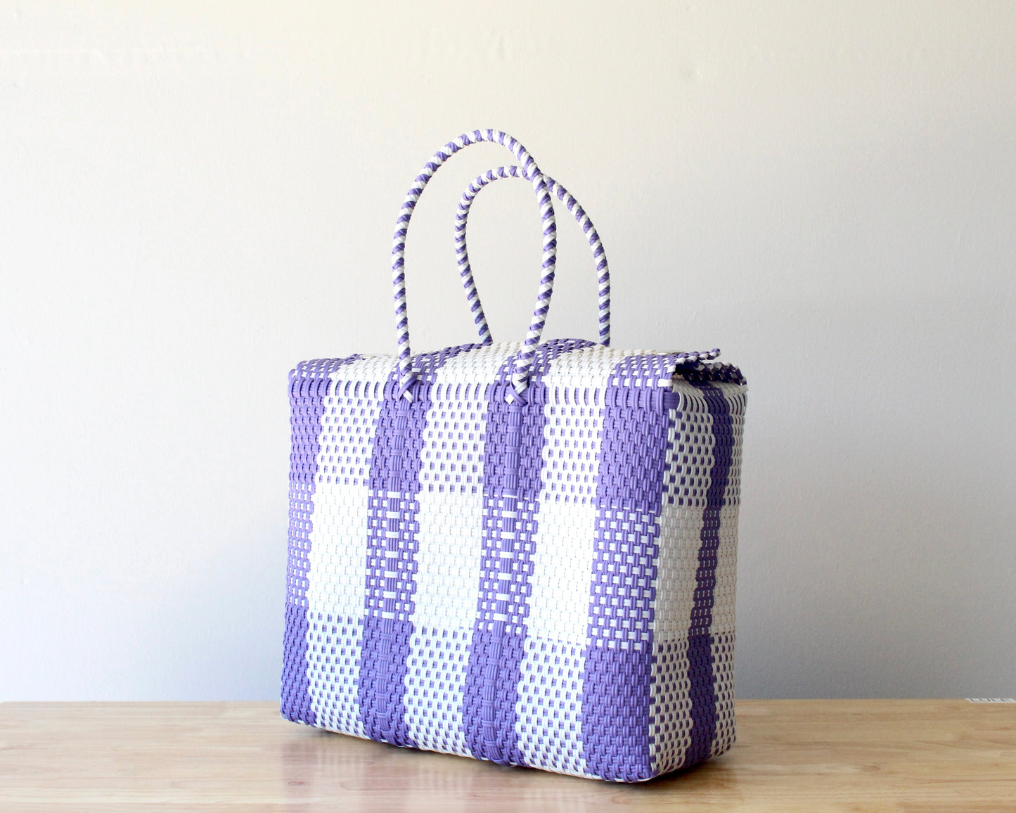 Purple Plaid Artisan Basket by MexiMexi