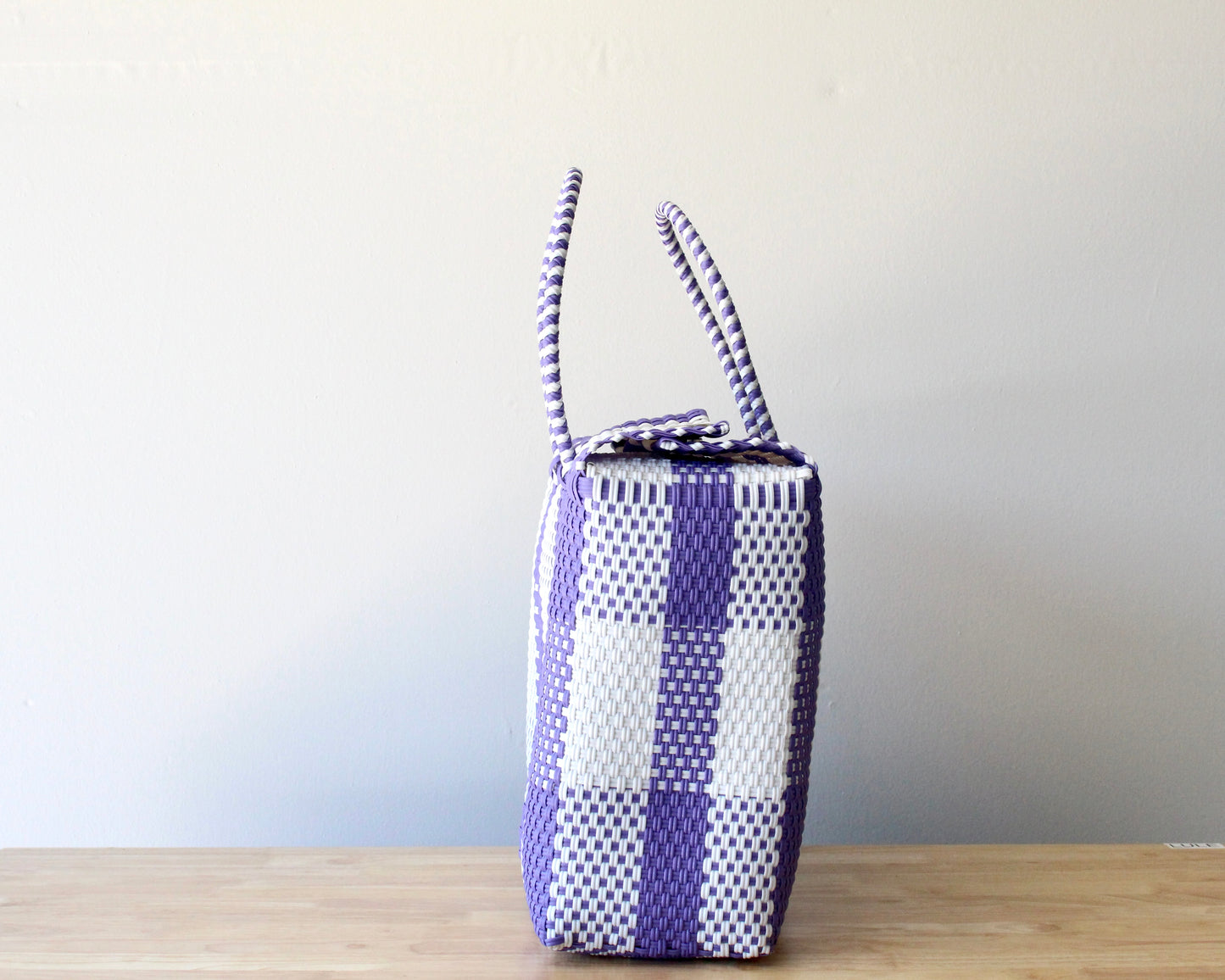 Purple Plaid Artisan Basket by MexiMexi