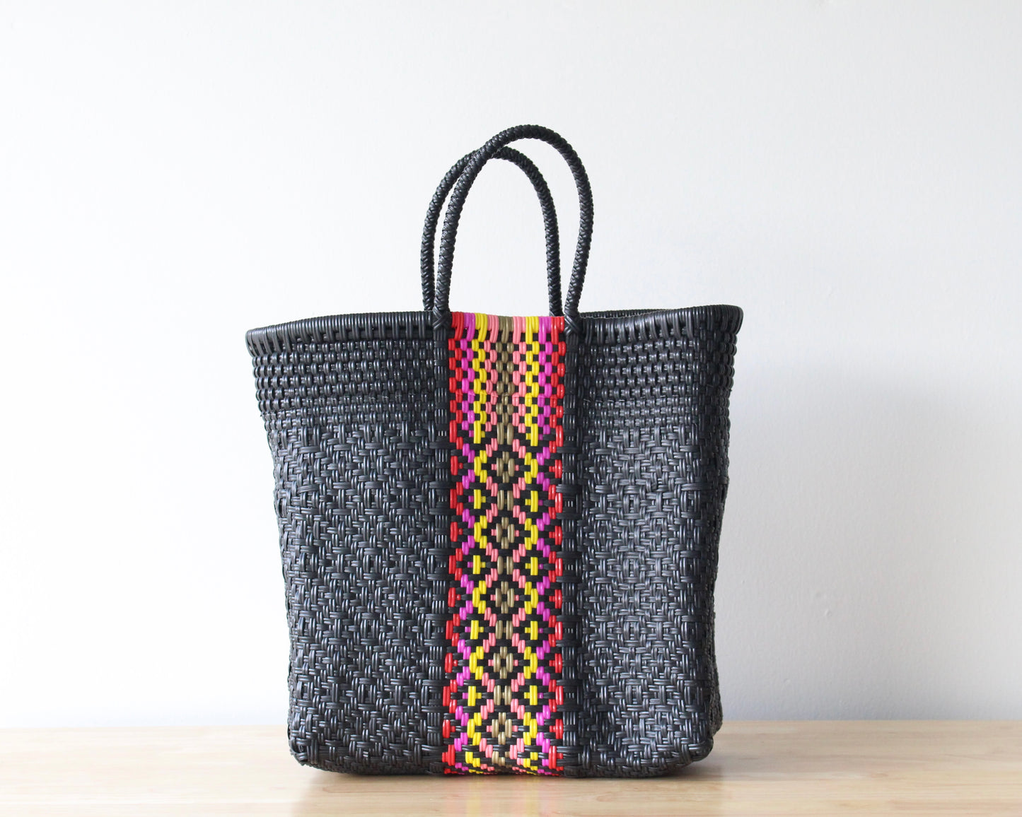 Handmade Mexican woven recycled bag by local artisans