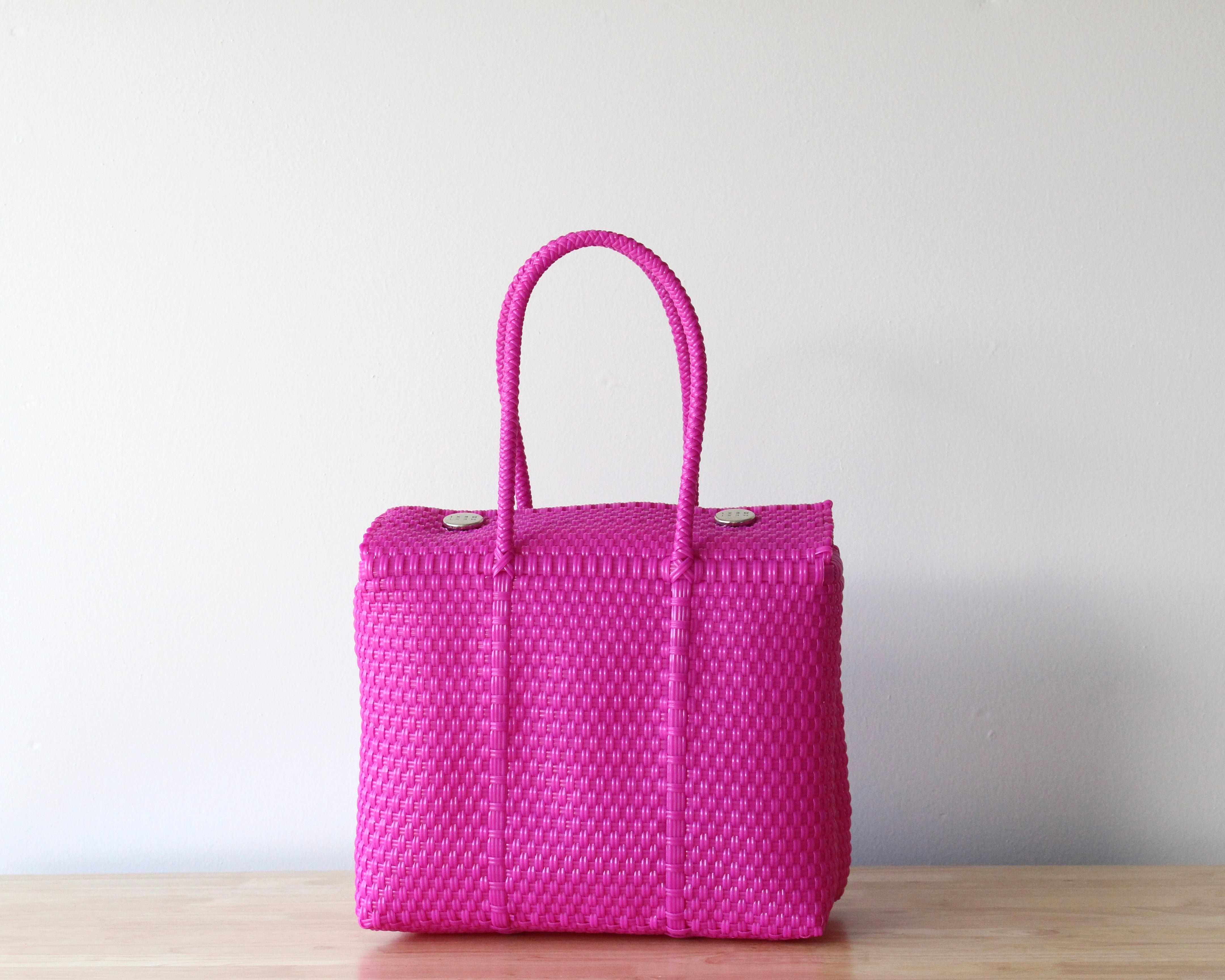 Hot Pink Woven Handbag by MexiMexi