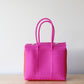 Hot Pink & Orange Woven Handbag by MexiMexi