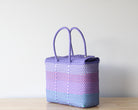 Everyday handwoven tote bag in pastel colors