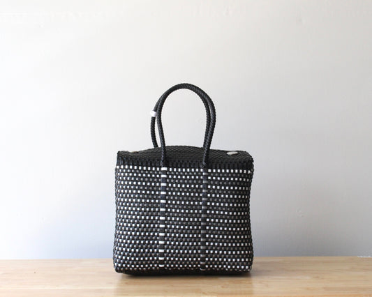 Black and White Medium Handbag by MexiMexi