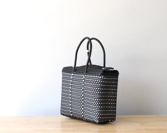 Black and White Medium Handbag by MexiMexi