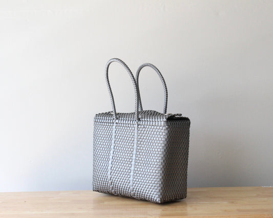 Silver Medium Handbag by MexiMexi