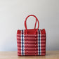 Red, Navy Blue, & White Handbag by MexiMexi