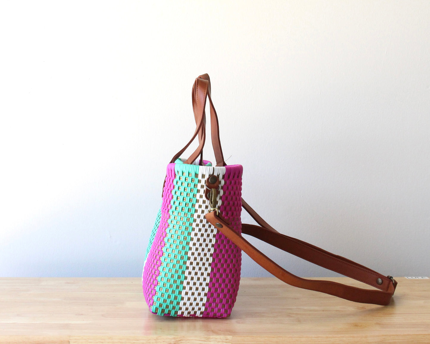 Aqua, Pink & Gold Purse by MexiMexi