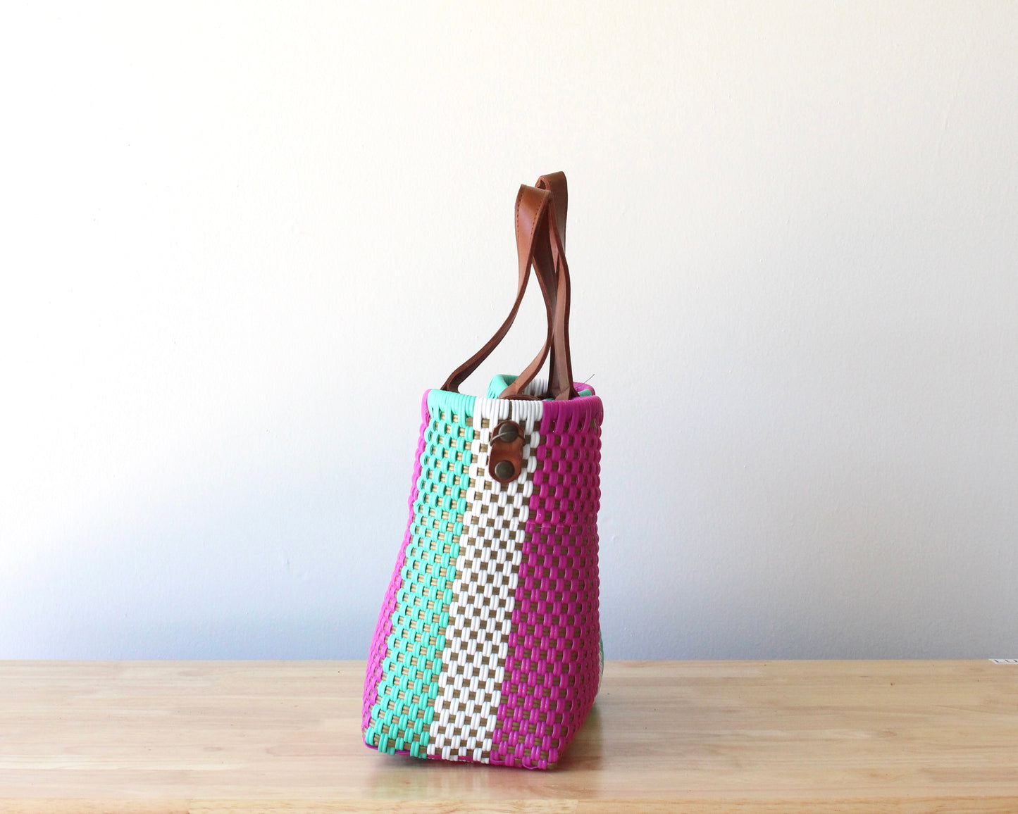 Aqua, Pink & Gold Purse by MexiMexi