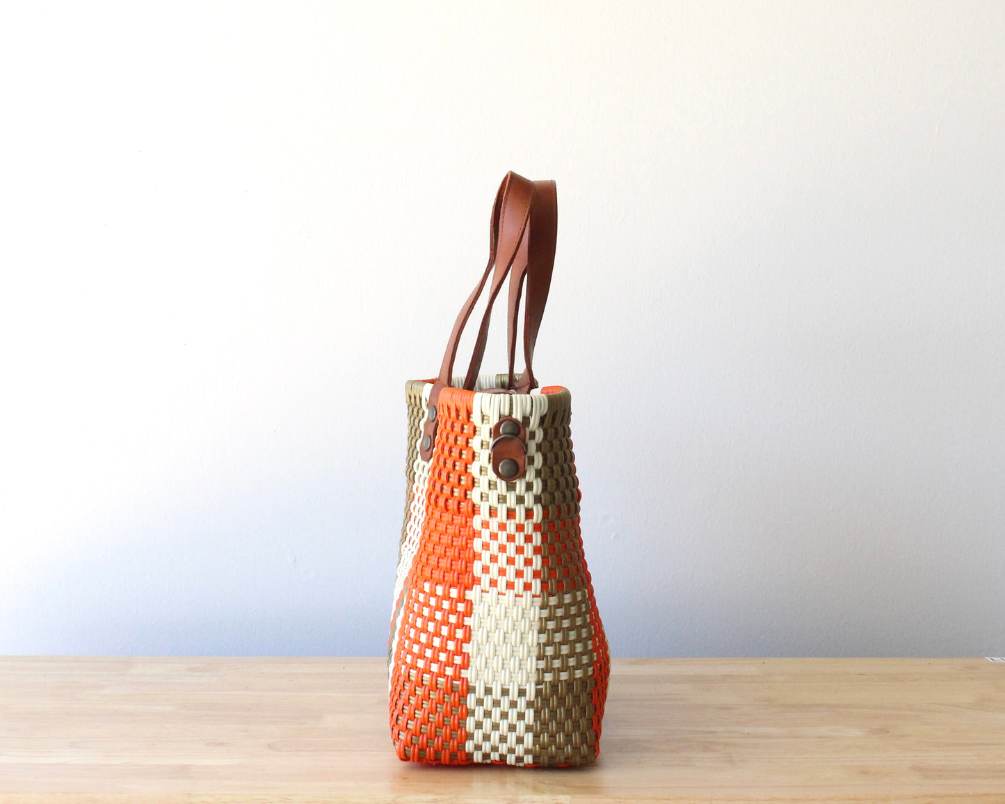 Orange, Beige & Gold Purse by MexiMexi