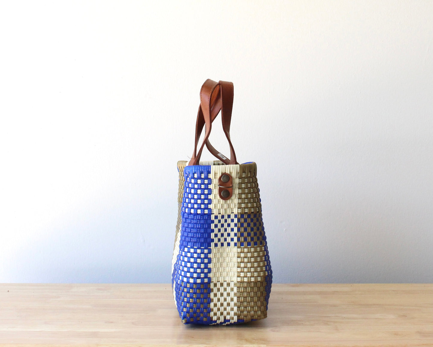 Blue, Gold & Beige Purse by MexiMexi