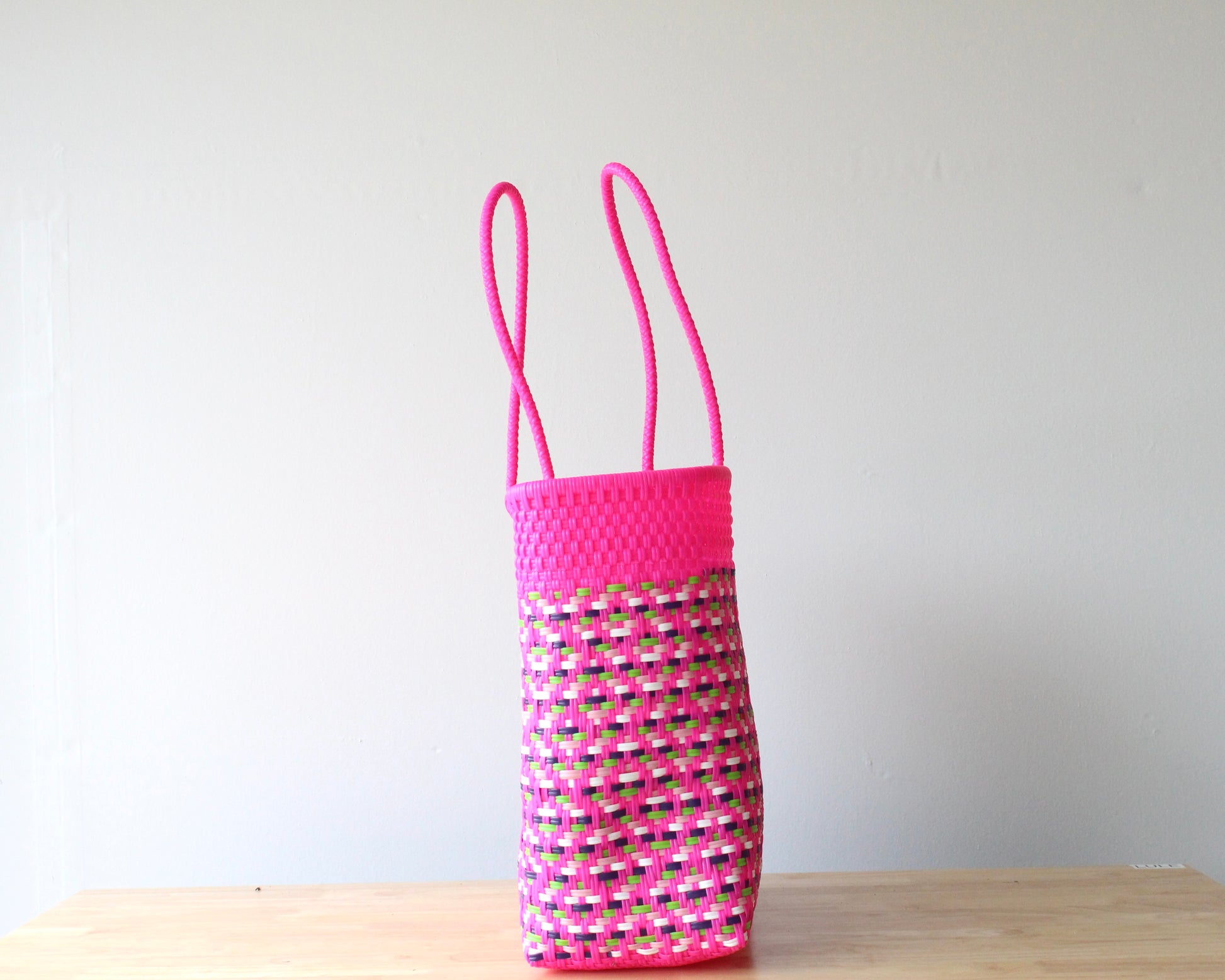 Handwoven Mexican Tote Bag Made from Recycled Plastic