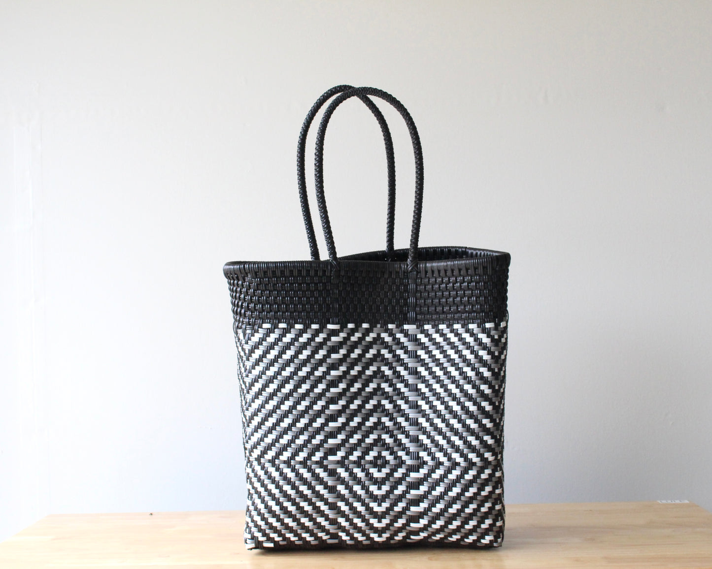 Handwoven Mexican Tote Bag Made from Recycled Plastic