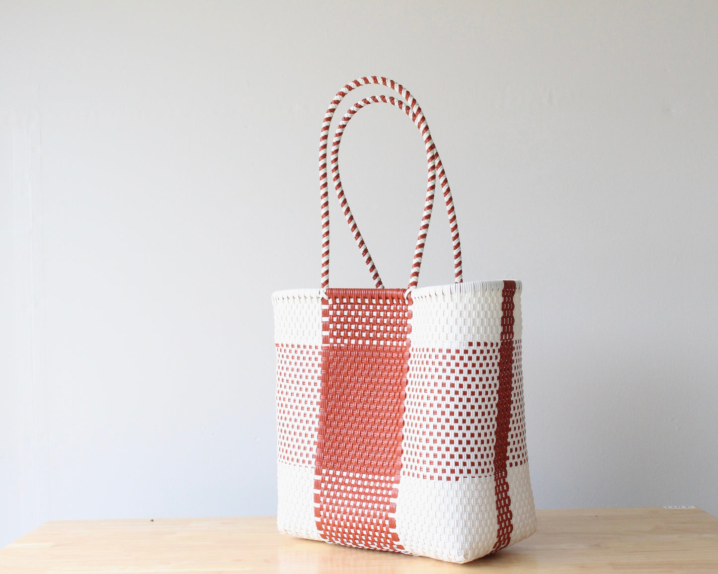 Handwoven Mexican Tote Bag Made from Recycled Plastic