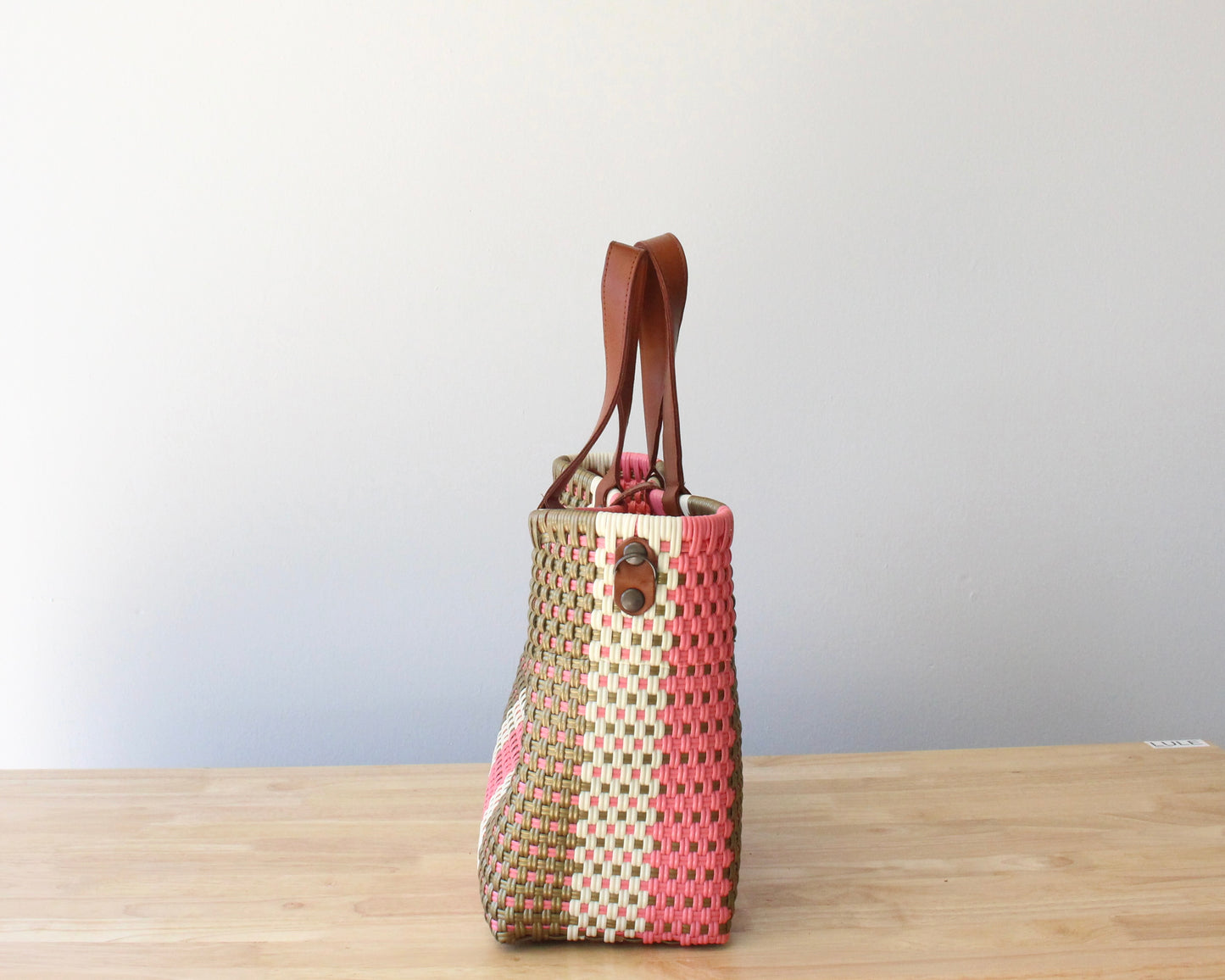 Pink & Gold Handwoven Purse by MexiMexi