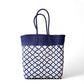 Navy Blue & White Mexican Artisan Tote – by MexiMexi