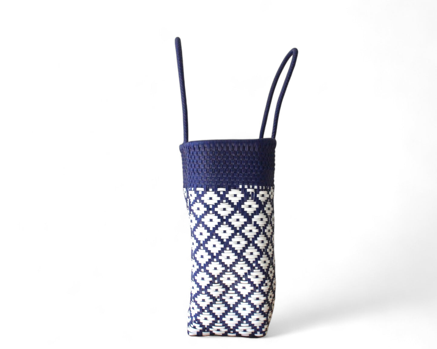 Navy Blue & White Mexican Artisan Tote – by MexiMexi