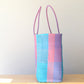 Pastel Checkerboard Large Tote Woven Bag