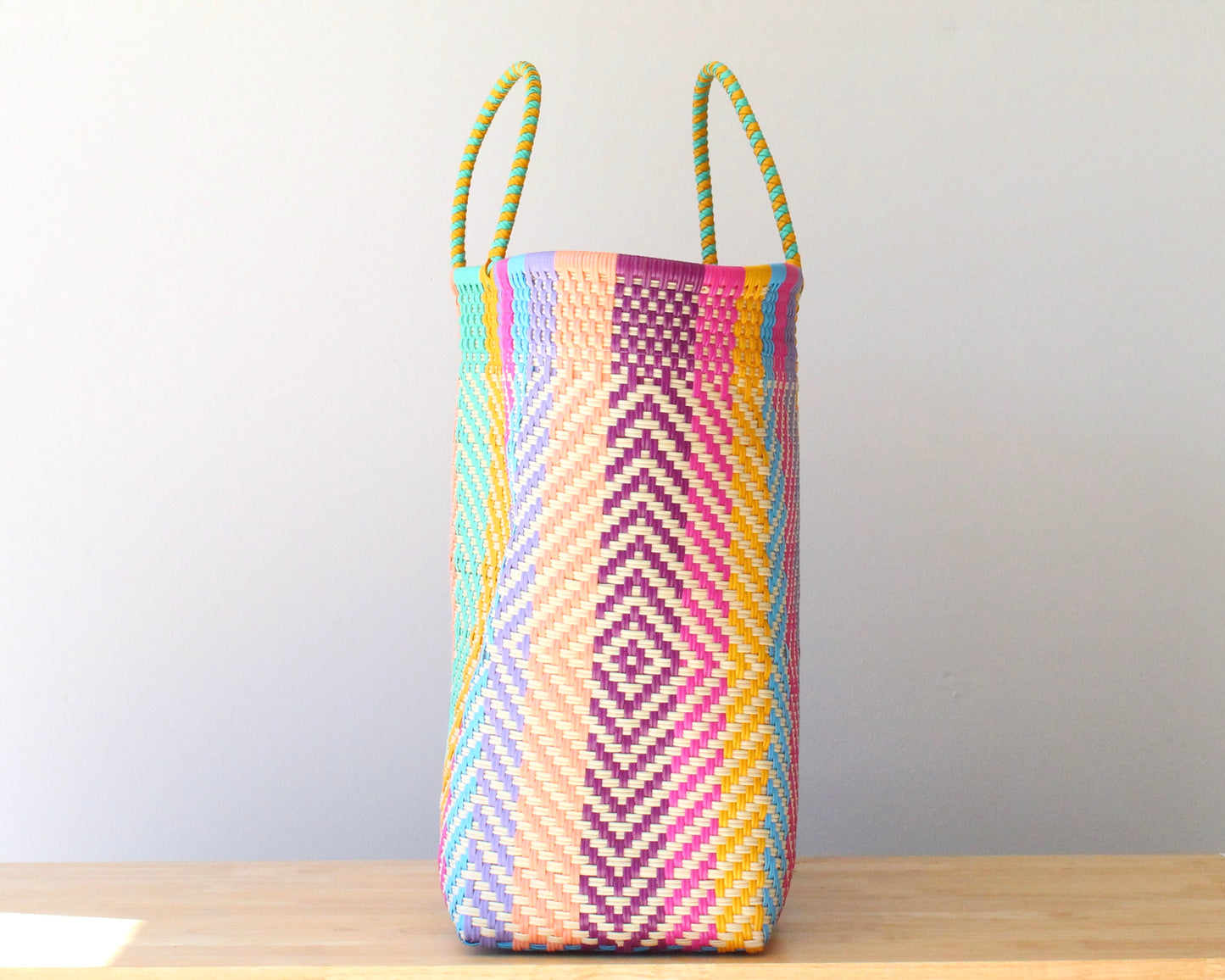 Pastel Multicolor Extra Large Tote Bag | Artisan Bag by MexiMexi