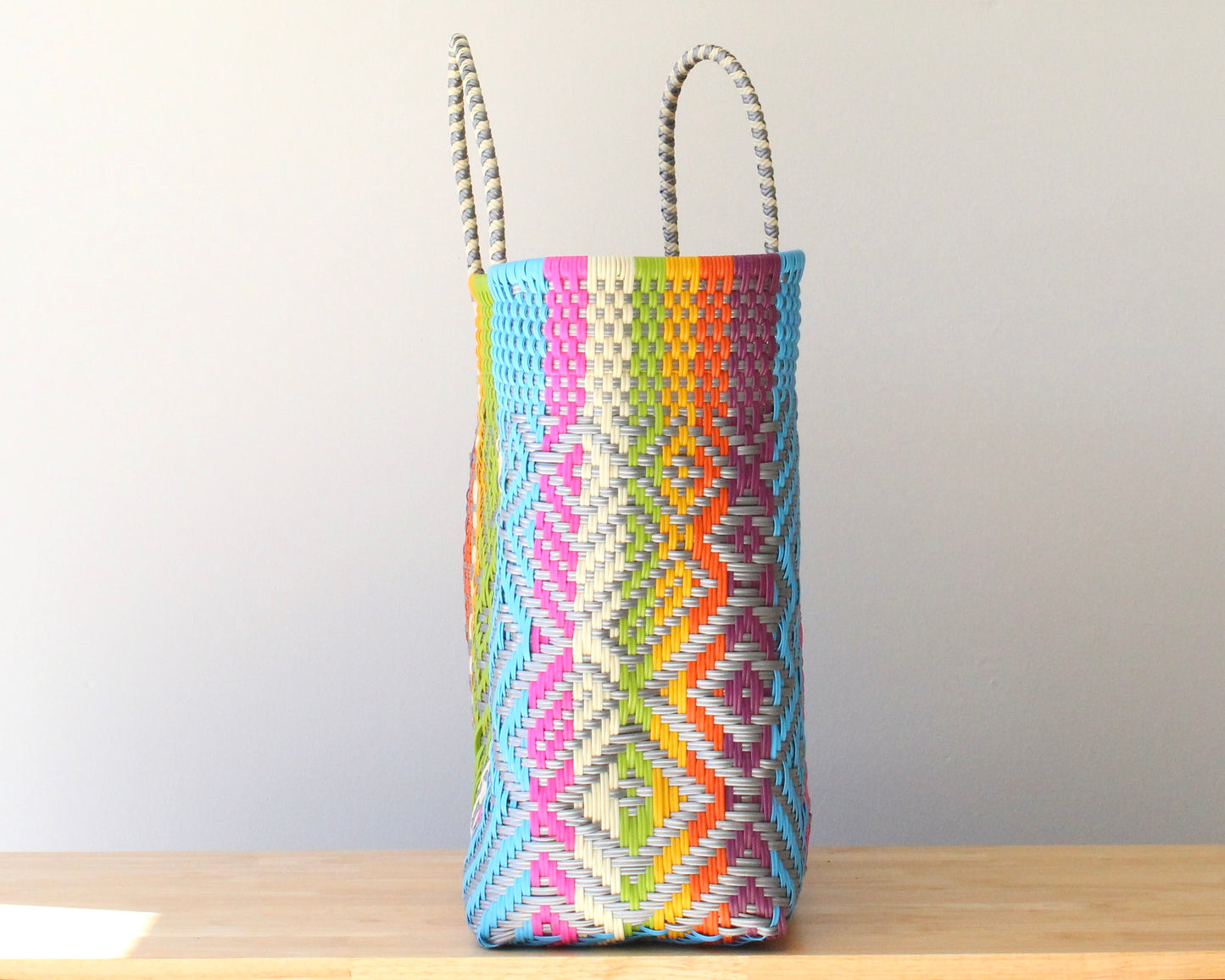 Colorful Diamond Weave Bag Tote