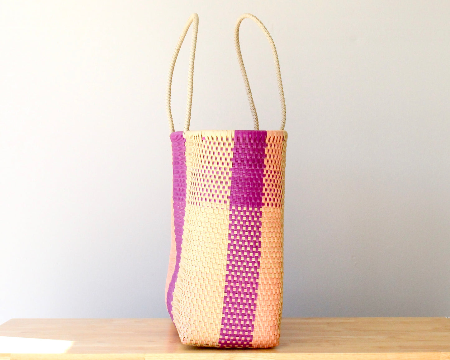 Purple Peach - Extra Large Checkered MexiMexi Tote