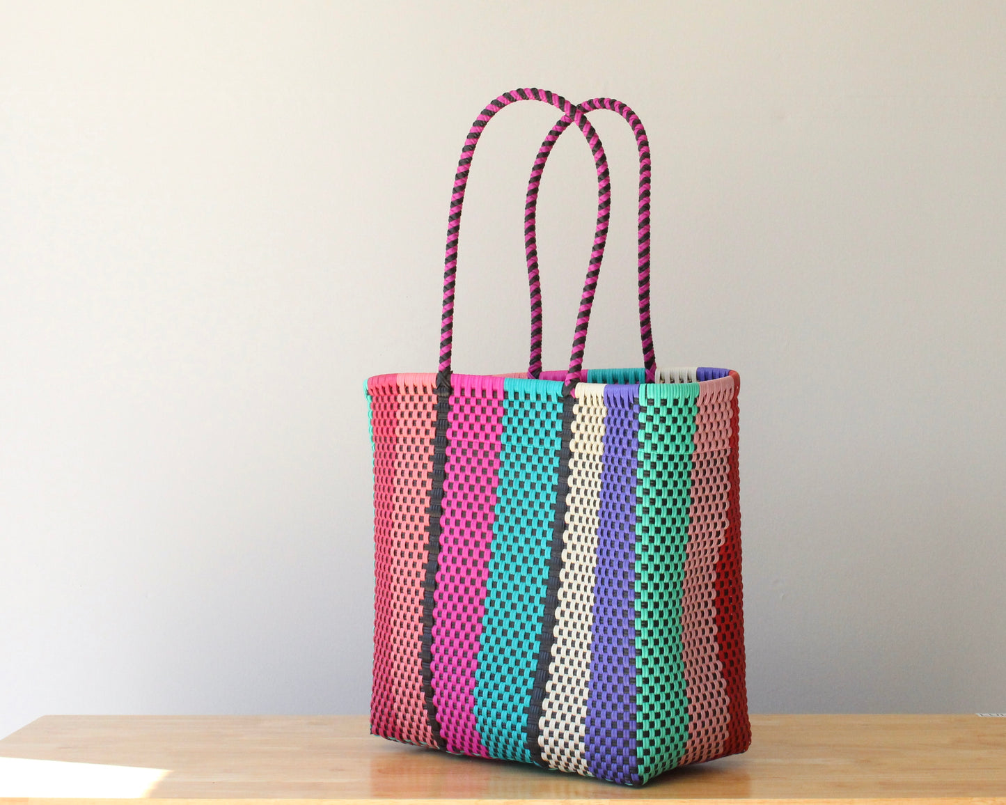 Handwoven Mexican Tote – Multicolor Artisan Shoulder Bag