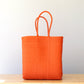 Handwoven Orange Artisan Tote Bag