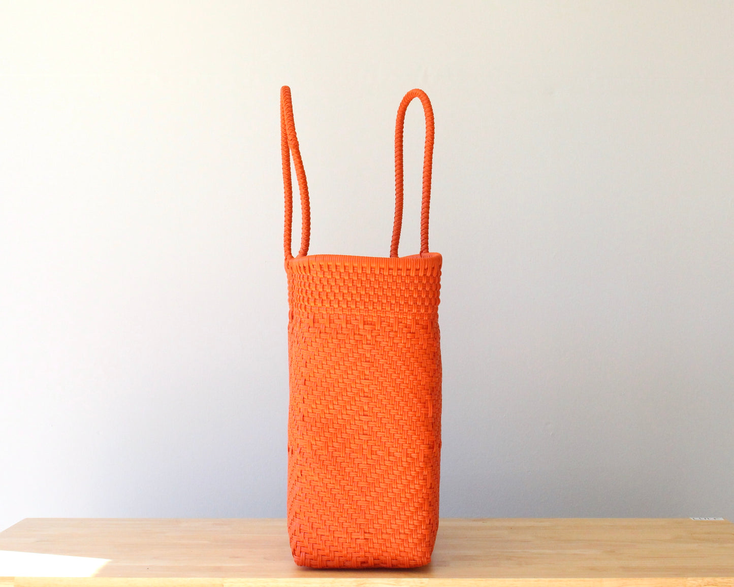 Handwoven Orange Artisan Tote Bag