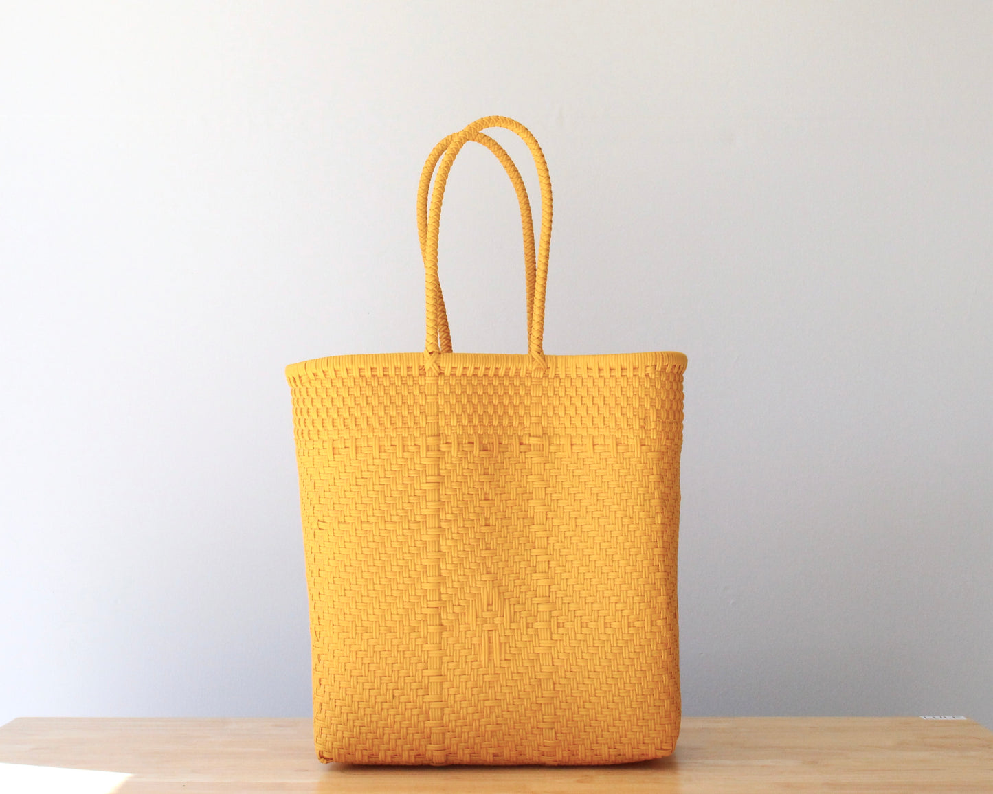 Yellow Handwoven Tote Bag by MexiMexi