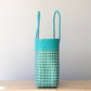 Aqua & Gold Woven Tote Bag by MexiMexi