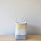 Playa Large Tote – Yellow, White & Navy – Handwoven in Mexico