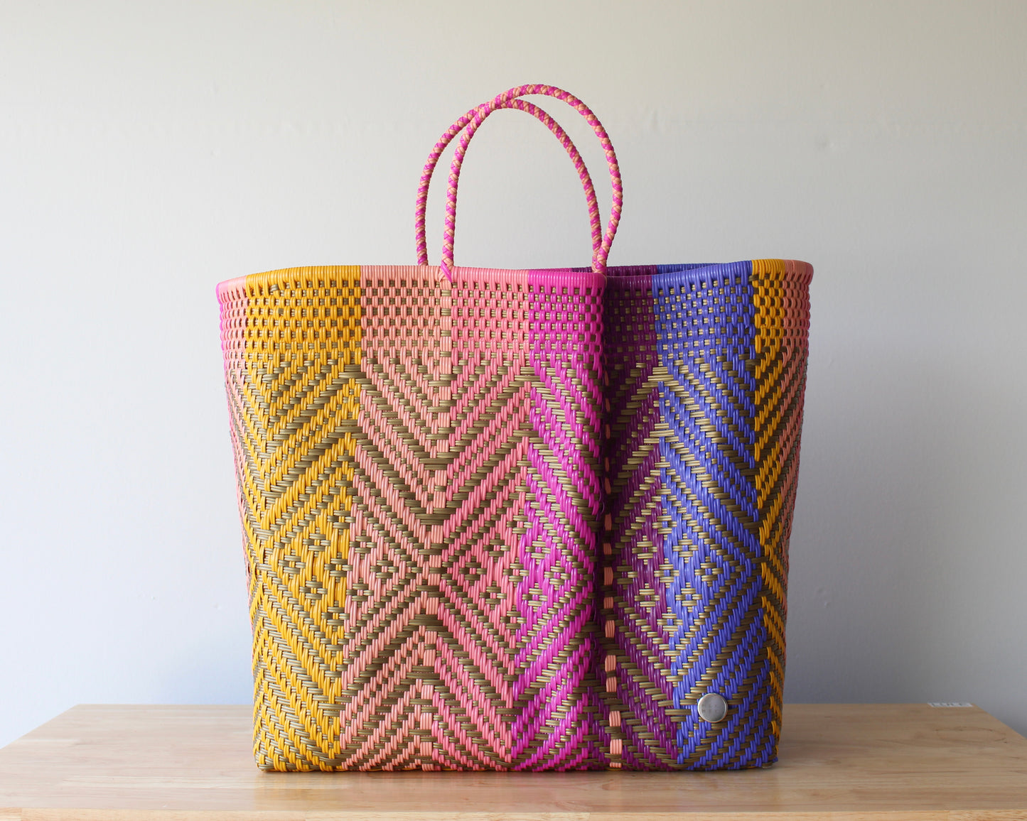 Playa XXL Tote – Sunset Zigzag Diamond Weave
