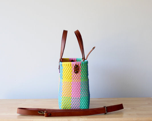 Vida Woven Purse – Pastel Plaid