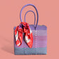 Light Purple MexiMexi Handbag with Pastel Tulips Furoshiki