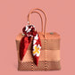 Salmon MexiMexi Handbag with White Camellia Furoshiki