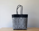 Two-tone  handwoven Mexican tote bag — artisan woven by MexiMexi
