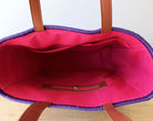 Mexican pink interior lining with zip pocket — Alma Rosa, Lavender — MexiMexi