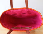 Mexican pink interior lining with zip pocket — Alma Rosa, Tangerine — MexiMexi