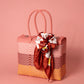 Coral MexiMexi Handbag with White Camellia Furoshiki