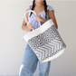 Geometric Tote Bag Black and White