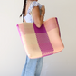 Purple Peach - Extra Large Checkered MexiMexi Tote