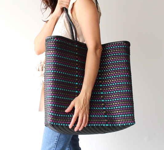 Black & Colors Mexican Tote Bag by MexiMexi