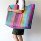 Playa XL Tote – Colors & Gold Diamond Weave