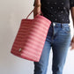 Coral & Gold handwoven Mexican Tote by MexiMexi