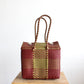 Burgundy & Gold Mexican Handbag by MexiMexi