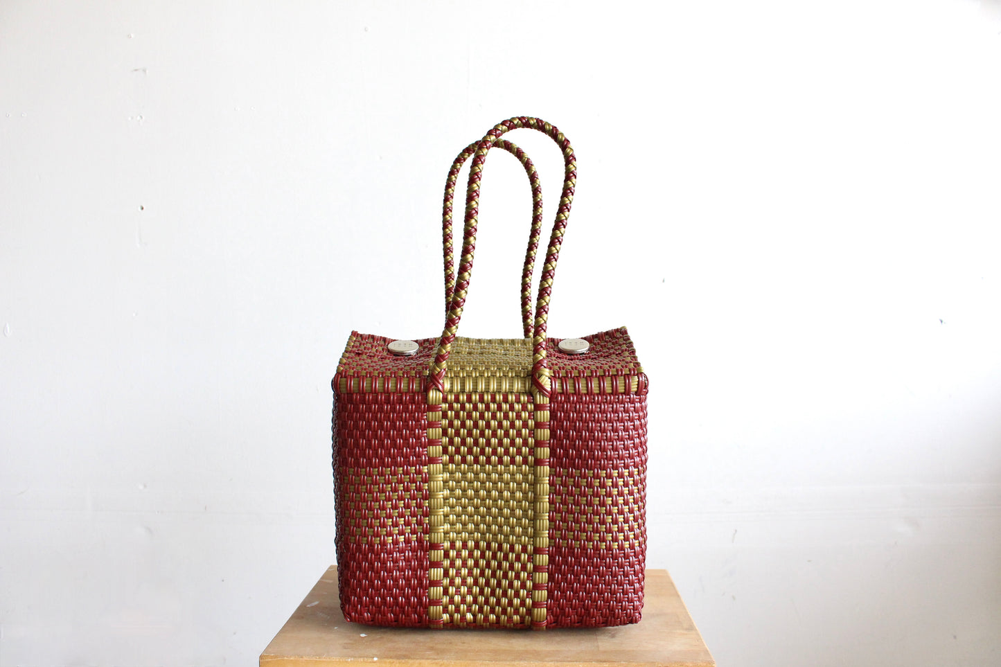 Burgundy & Gold Mexican Handbag by MexiMexi